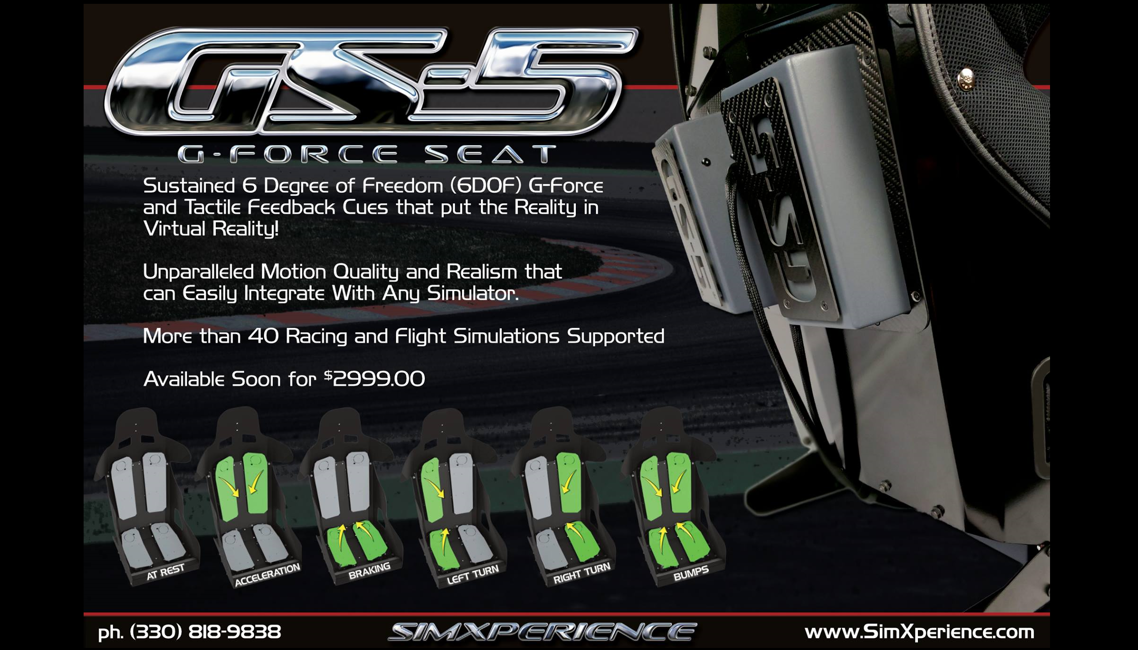 SIMXPERIENCE GS-5 : Le nouveau G-Force Seat est disponible - Simrace-Blog